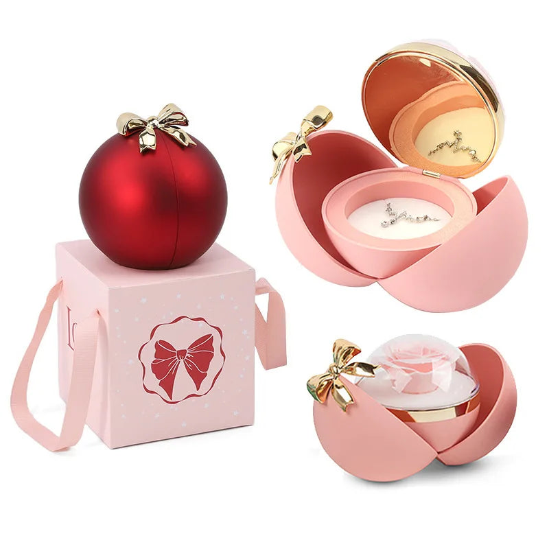 Eternal Rose Bow Jewelry Box