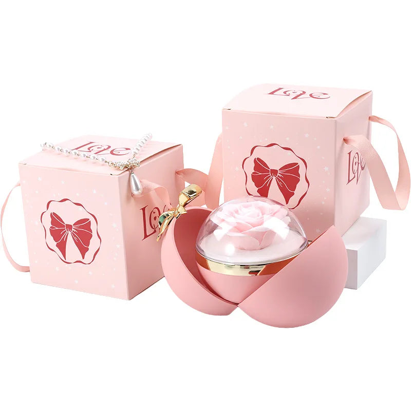 Eternal Rose Bow Jewelry Box