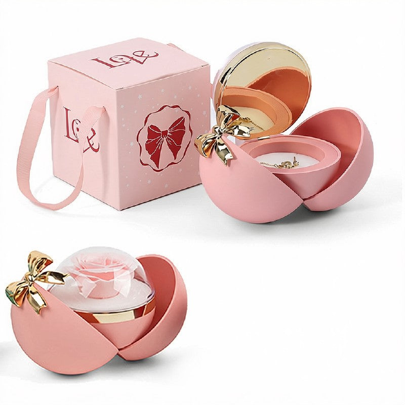 Eternal Rose Bow Jewelry Box